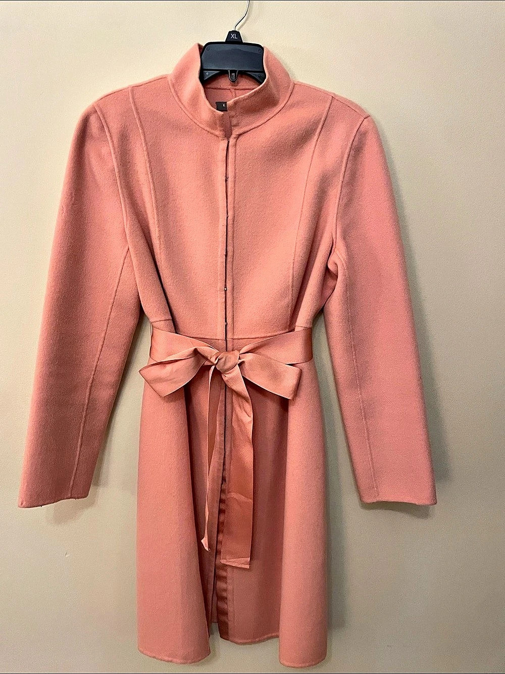 Kenаr Pink Belted Wool Coat Size 10